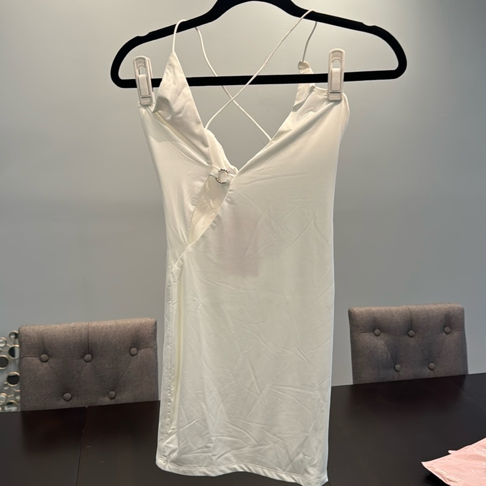 That’s so fetch white New mini dress with thin straps